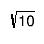 #sqrt{10}