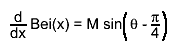 #frac{d}{dx} Bei(x) = M sin#left(#theta - #frac{#pi}{4}#right)