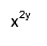 LATEX x^{2y}