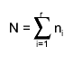 N = #sum_{i=1}^{r} n_{i}