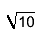 #sqrt{10}