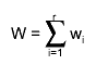 W = #sum_{i=1}^{r} w_{i}