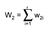 W_{2} = #sum_{i=1}^{r} w_{2i}