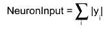 NeuronInput = #sum_{i} |y_{i}|