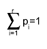 #sum_{i=1}^{r} p_{i}=1