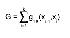 G = #sum_{i=1}^{k}g_{16}(x_{i-1},x_{i})