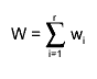 W = #sum_{i=1}^{r} w_{i}