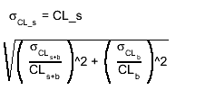 #sigma_{CL_s} = CL_s