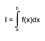 I = #int^{b}_{a} f(x)dx