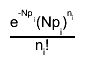 #frac{e^{-Np_{i}}(Np_{i})^{n_{i}}}{n_{i}!}