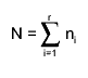 N = #sum_{i=1}^{r} n_{i}