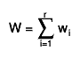 W = #sum_{i=1}^{r} w_{i}