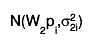 N(W_{2}p_{i},#sigma_{2i}^{2})