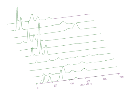 Example of the response matrix composed of the responses of different chemical elements