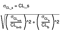 #sigma_{CL_s} = CL_s