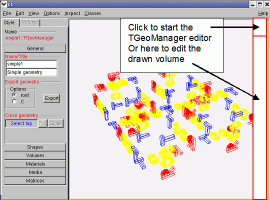 The geometry manager editor
